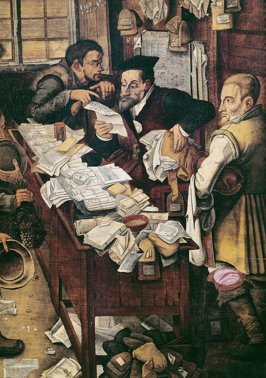 The Payment of the Yearly Dues (Detail) by Pieter Brueghel the Younger