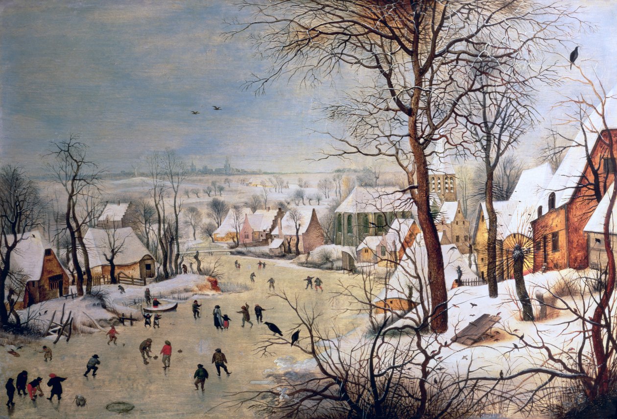 Winter Landscape with Birdtrap by Pieter Brueghel the Younger