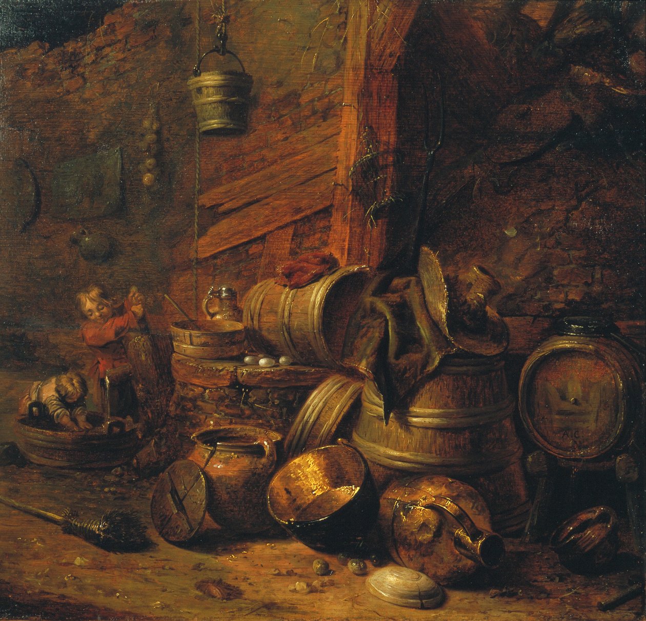 Cellar Interior by Pieter Jansz. Quast