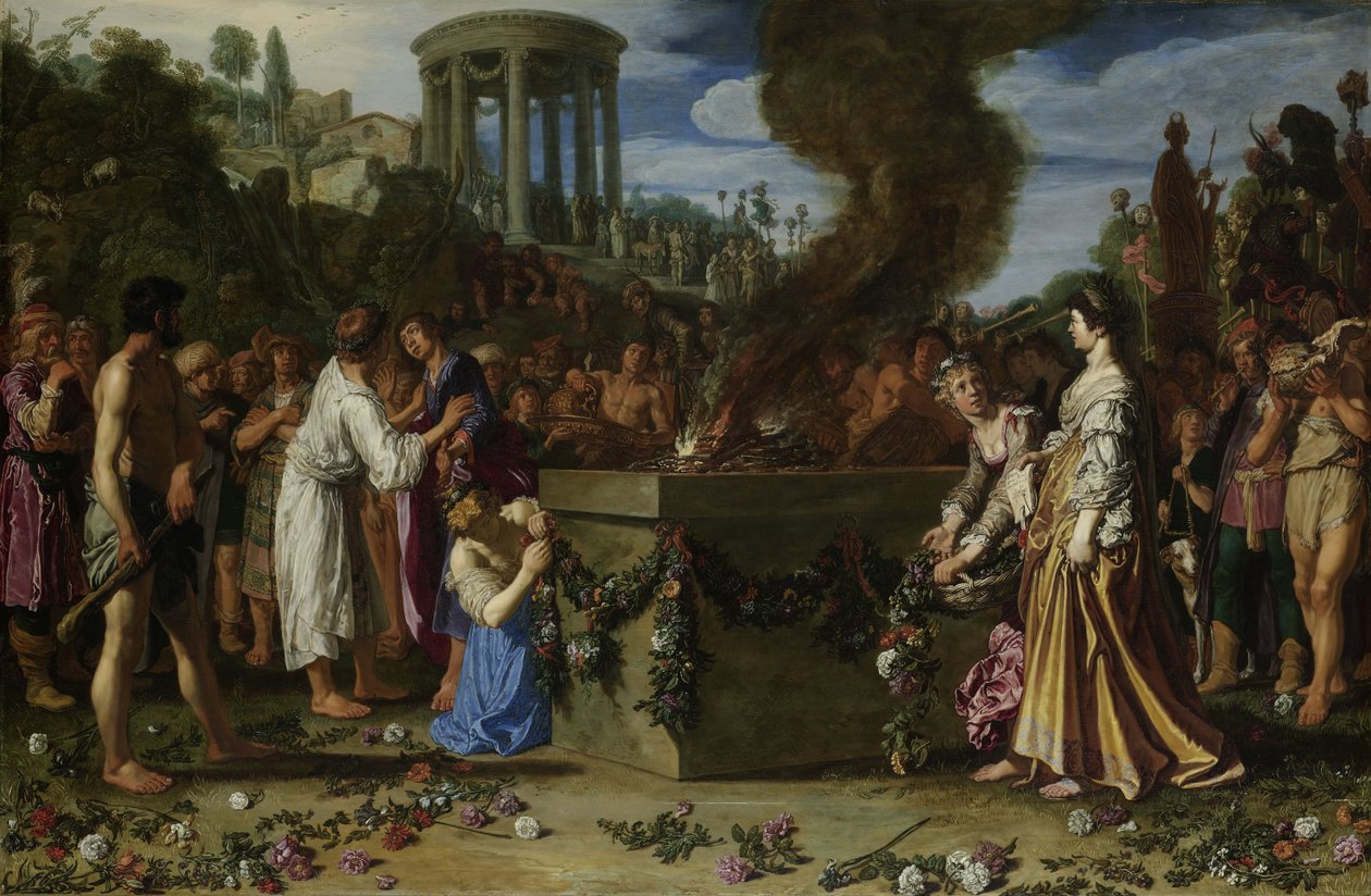 Orestes and Pylades Disputing at the Altar, 1614 by Pieter Lastman