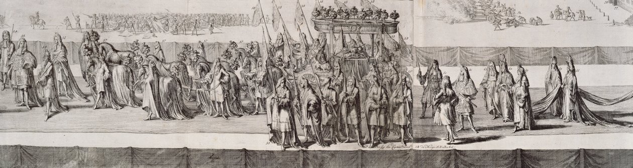 The Funeral Procession of Queen Mary II (1662-94) (detail) by Pieter Persoy