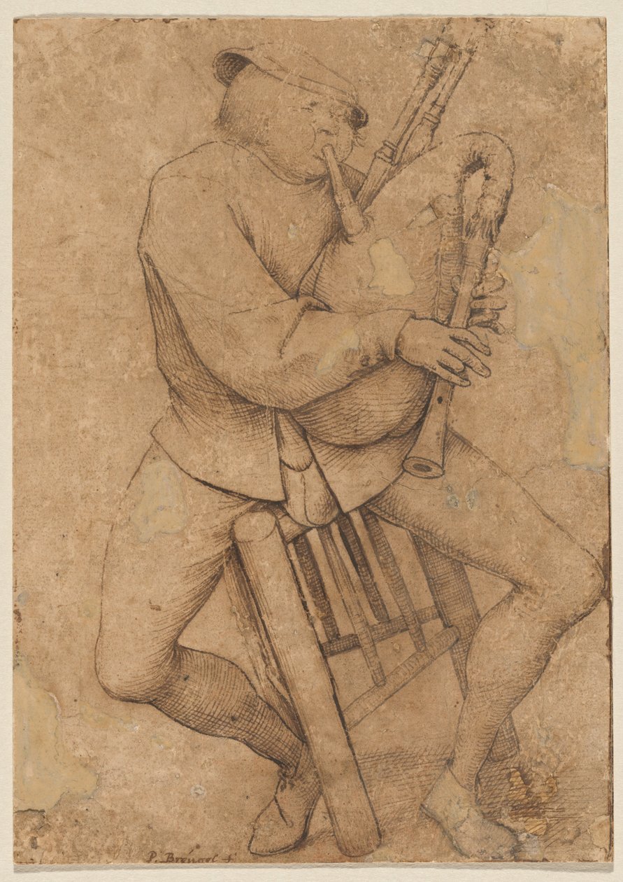 The Bagpipe Player by Pieter Bruegel the Elder