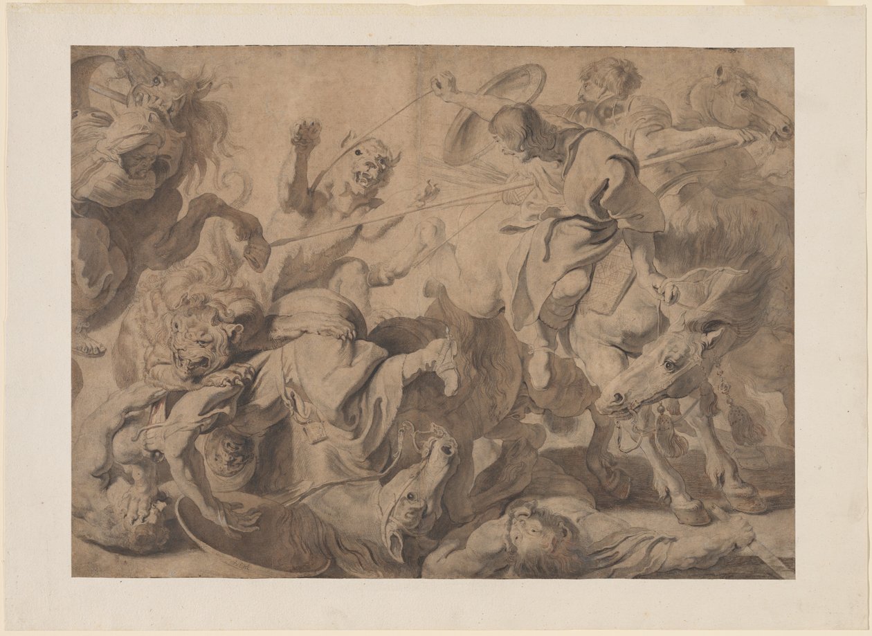 Lion Hunt by Pieter Claesz Soutman and Sir Peter Paul Rubens
