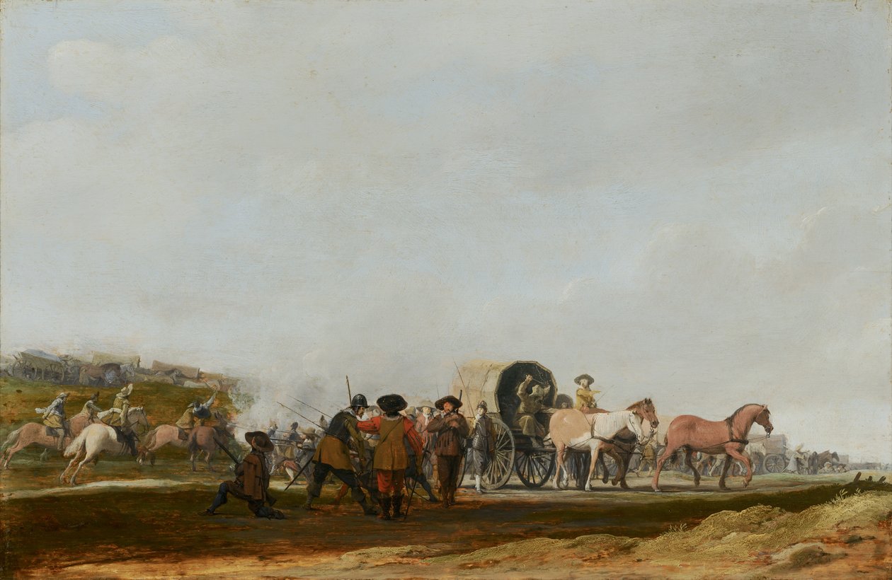 Ambushing an Army Convoy by Pieter Jansz Post