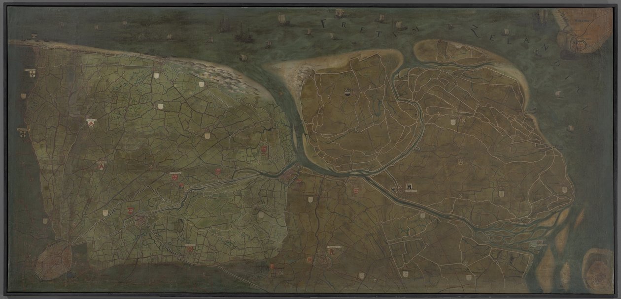 Map of Brugse Vrije by Pieter Jansz. Pourbus