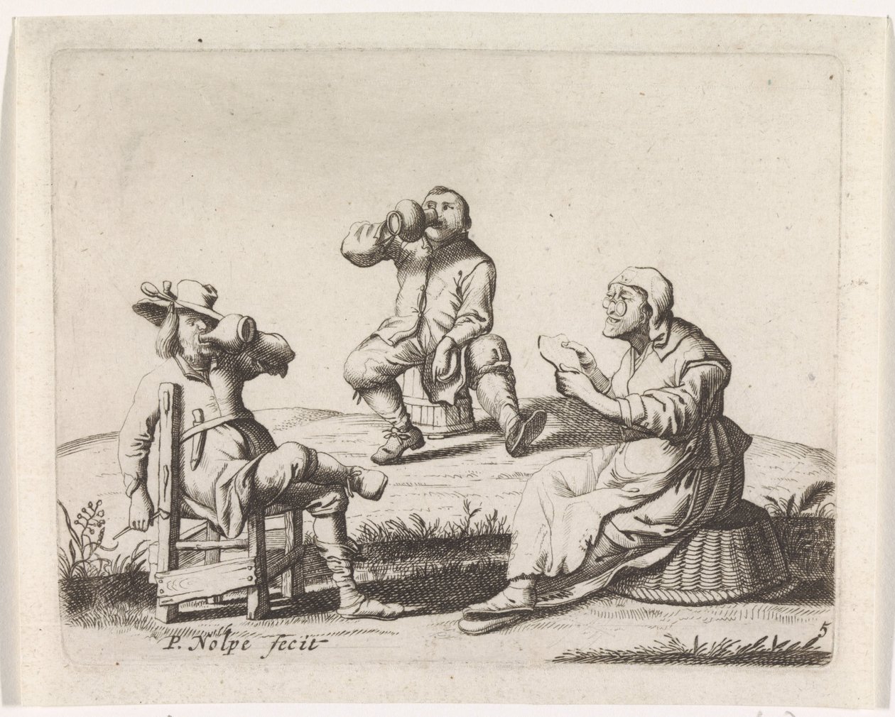 Three Farmers by Pieter Nolpe