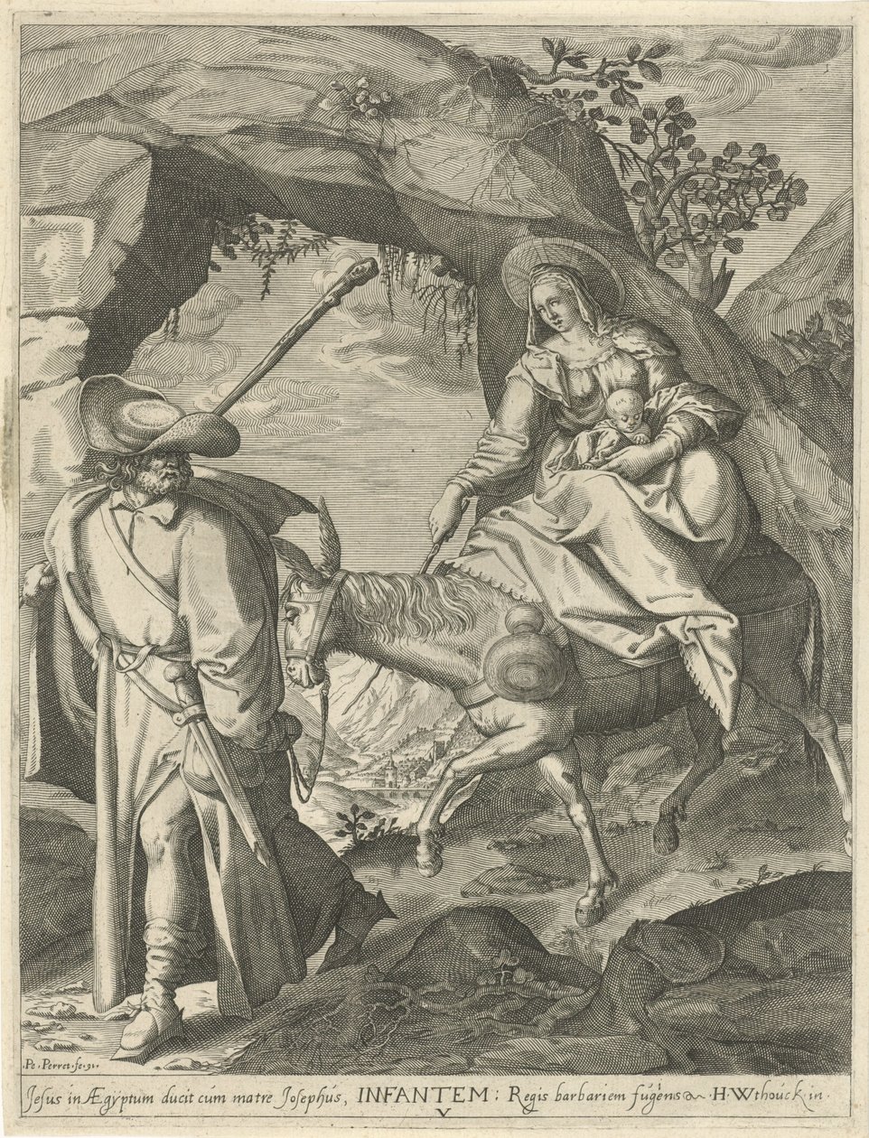 Flight into Egypt by Pieter Perret