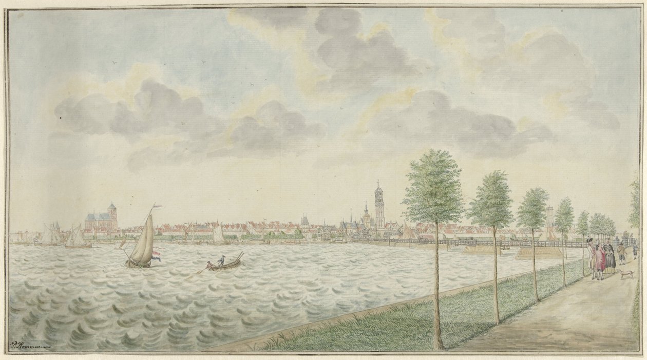 View of Kampen from the River Side by Pieter Remmers