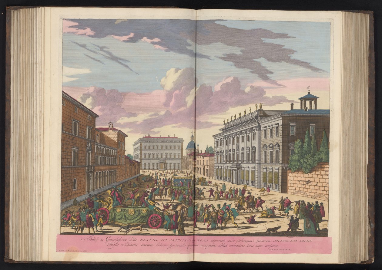 Festivities on the Street in Rome by Pieter Schenk (I)