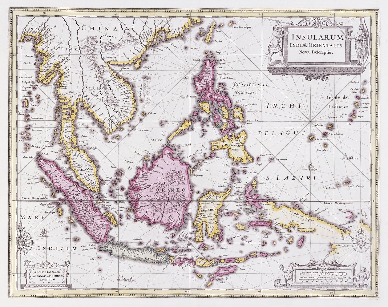 Map of China and Indonesia by Pieter Schenk