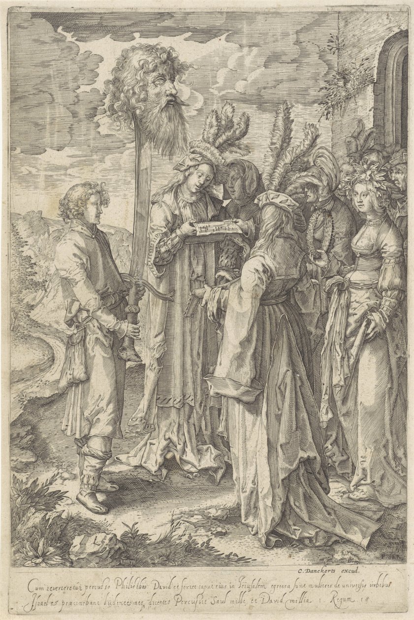 David with the Head of Goliath by Pieter Serwouters