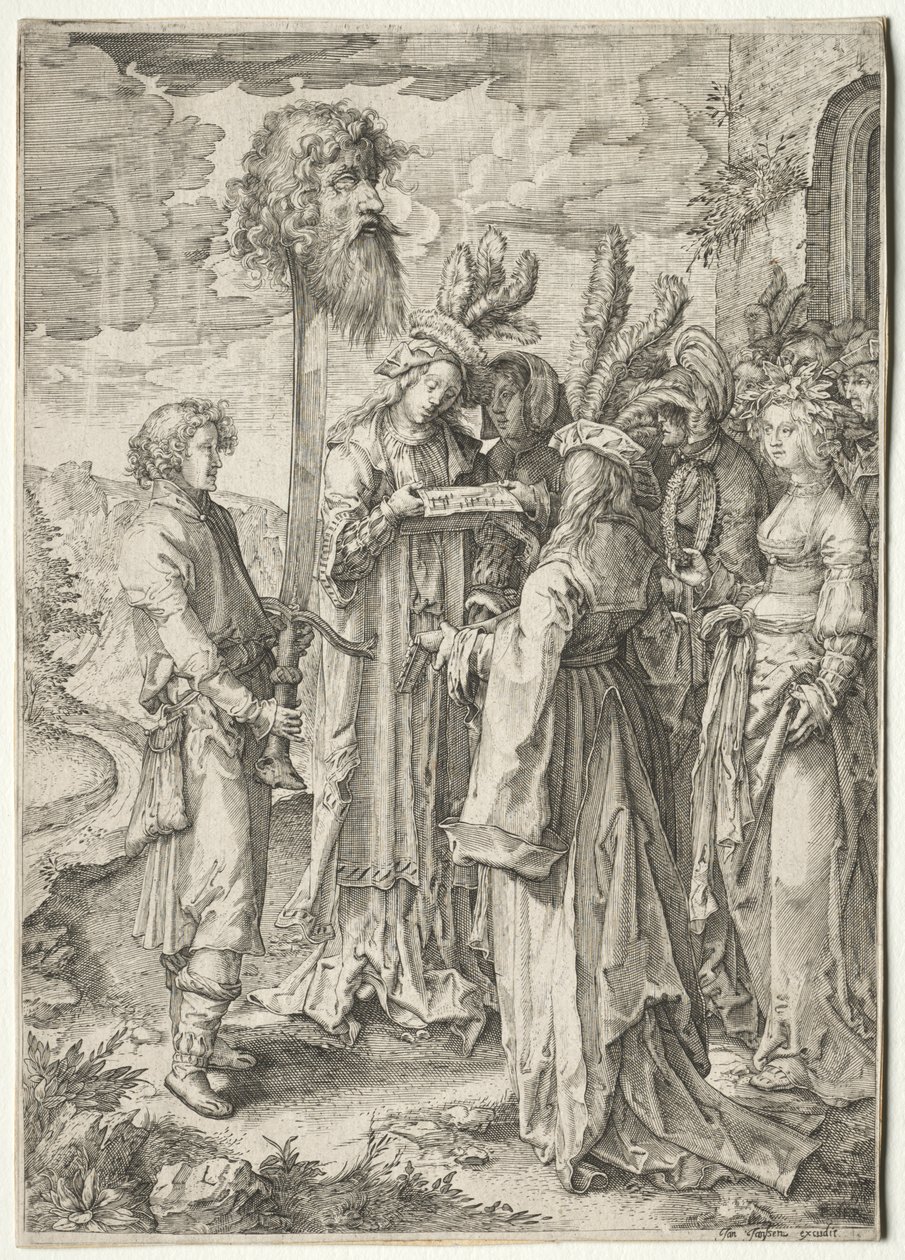 David with the Head of Goliath by Pieter Serwouters