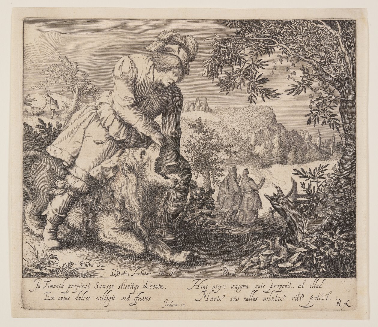 Samson and the Lion by Pieter Serwouters