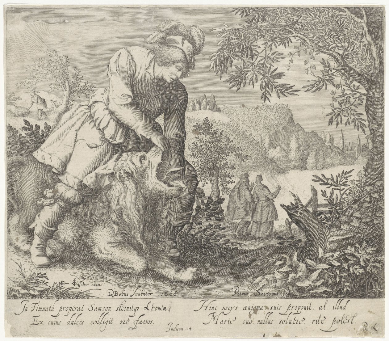 Samson and the Lion by Pieter Serwouters