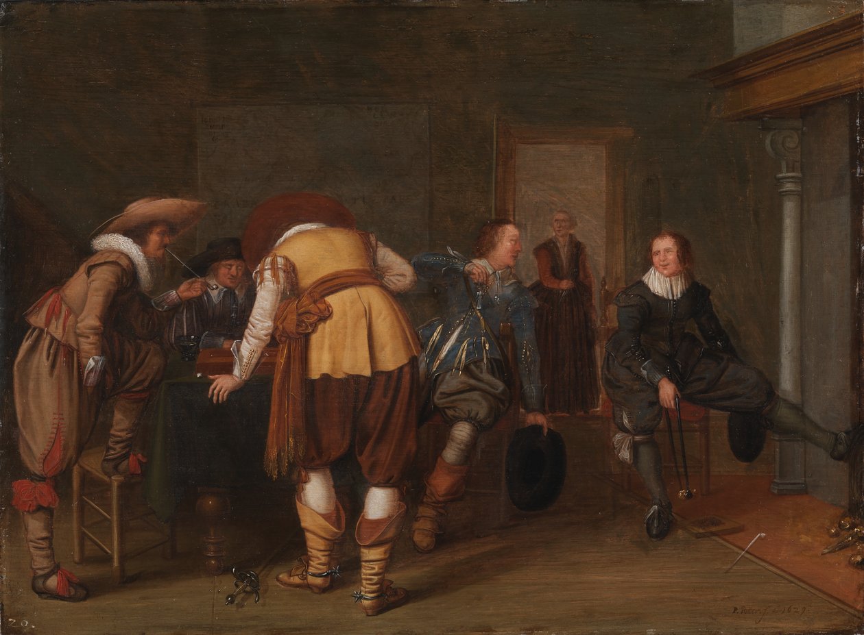 The Board Game Players by Pieter Symonsz Potter
