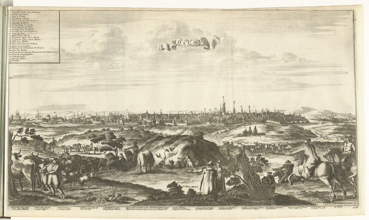 View of Moscow by Pieter Van der Aa