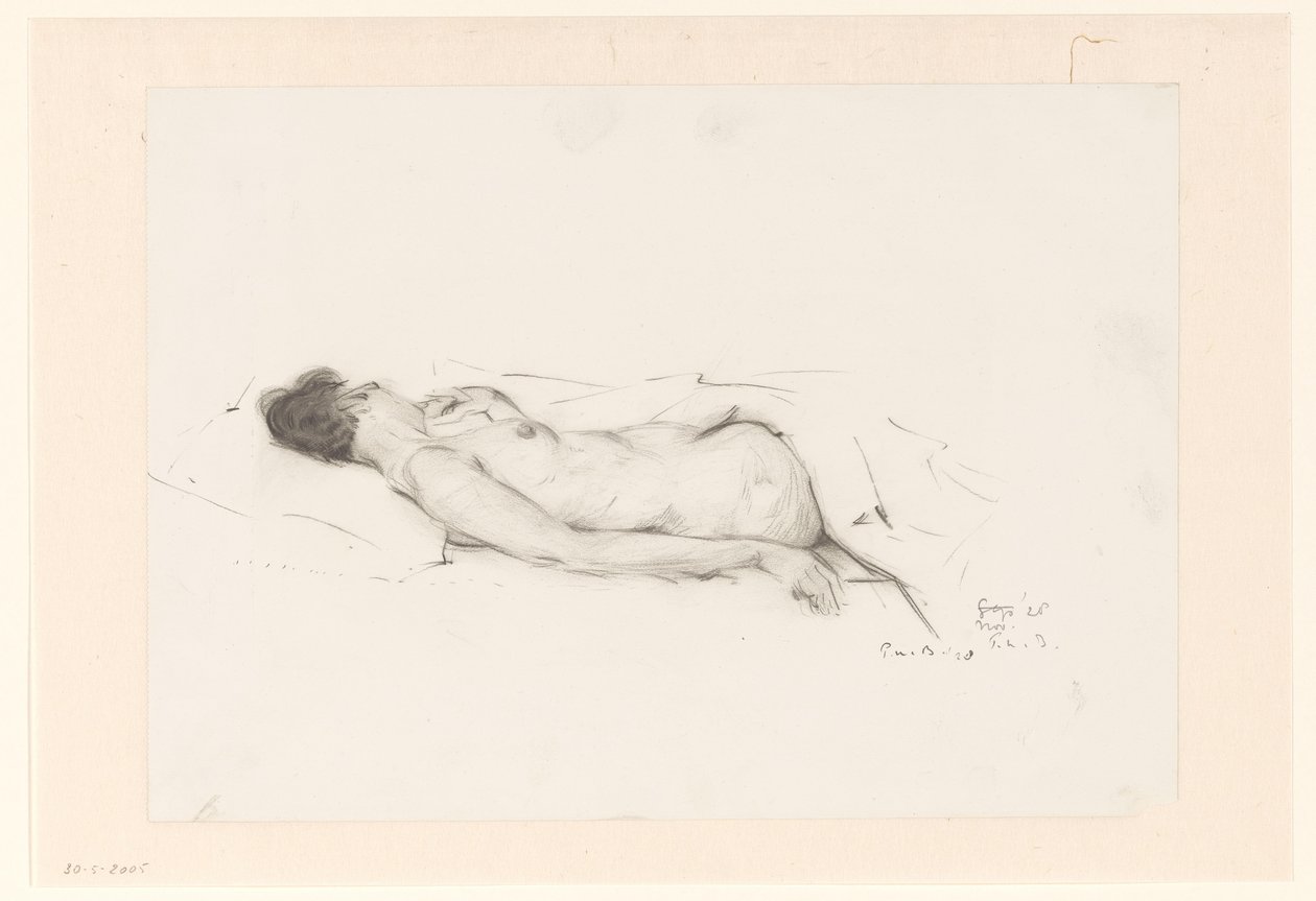 Reclining Nude by Pieter Willem van Baarsel
