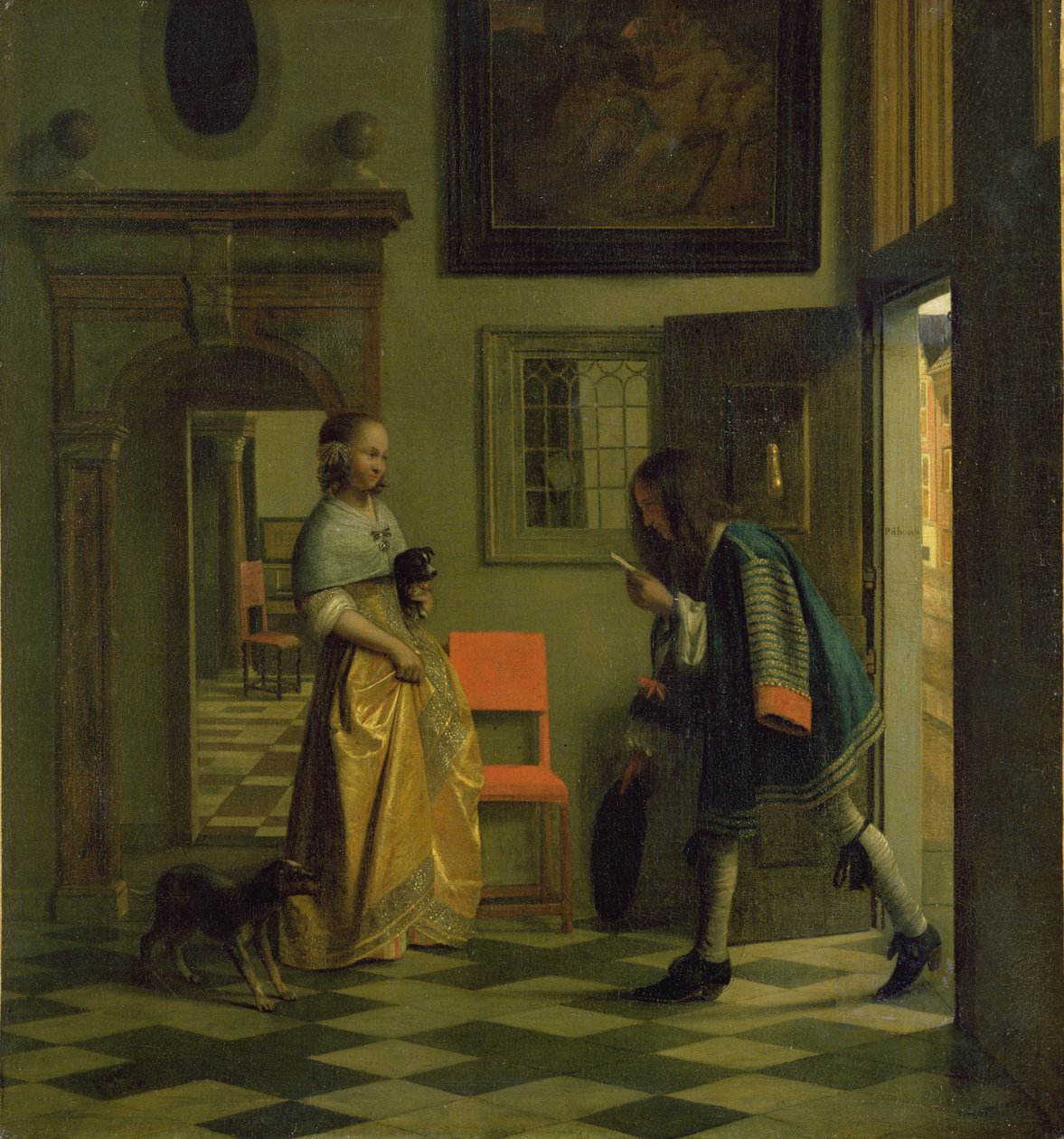 The Messenger, c.1669 by Pieter de Hooch