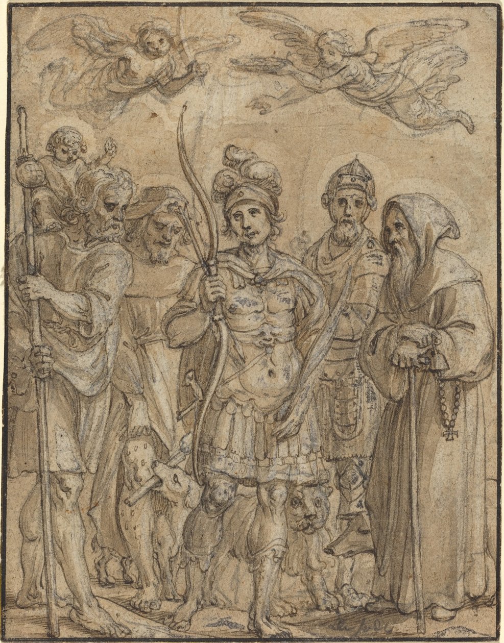 Five Saints by Pieter de Jode I