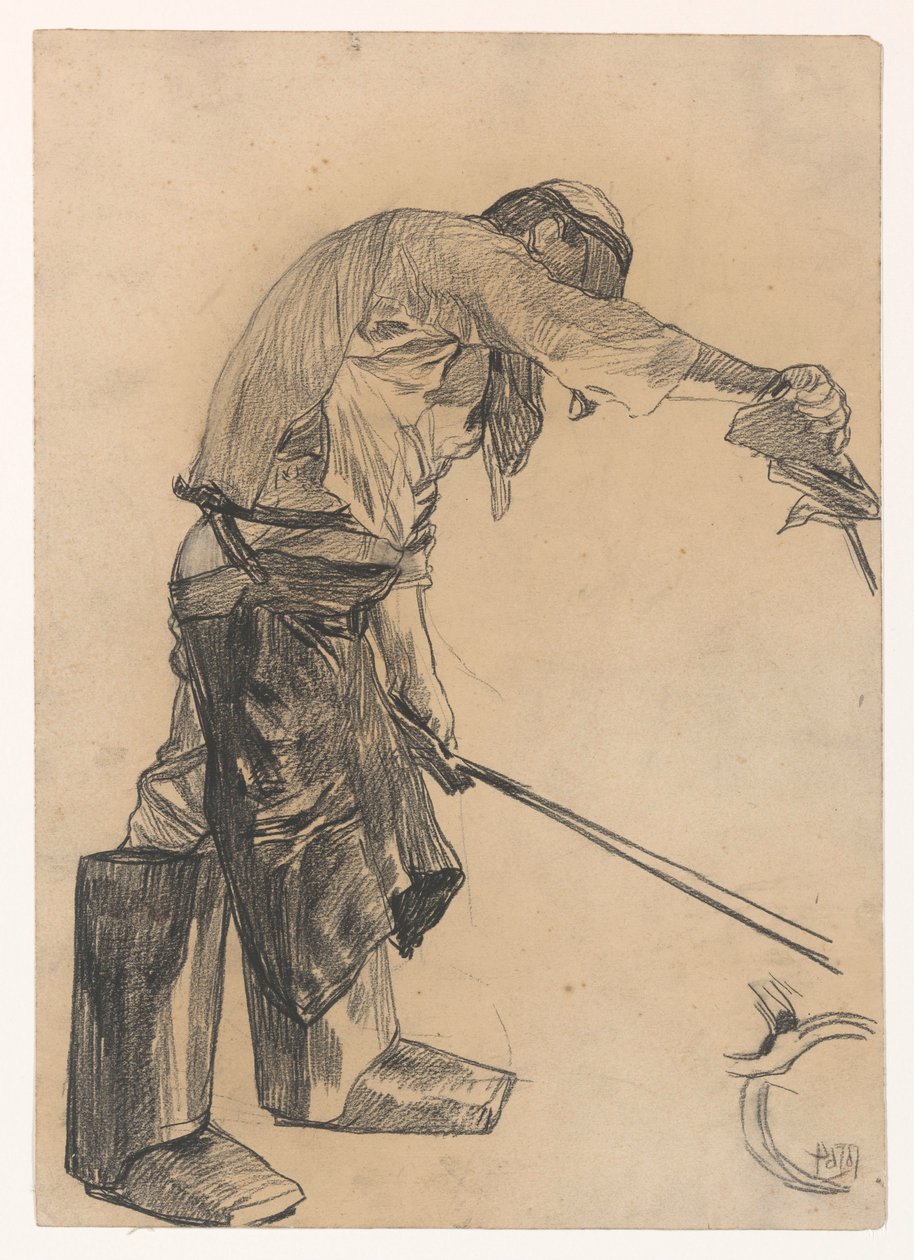 Worker in Steel Factory by Pieter de Josselin