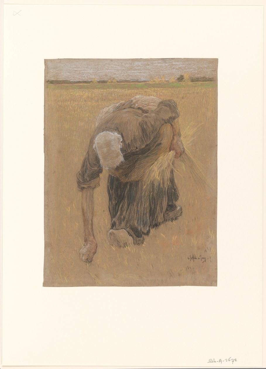 Woman Gleaning by Pieter de Josselin