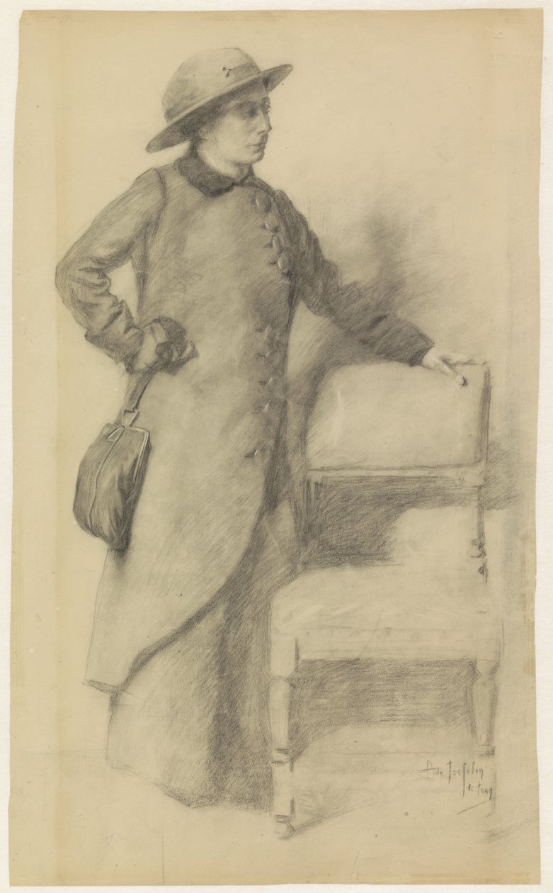 Standing Lady with Hat and Coat by Pieter de Josselin