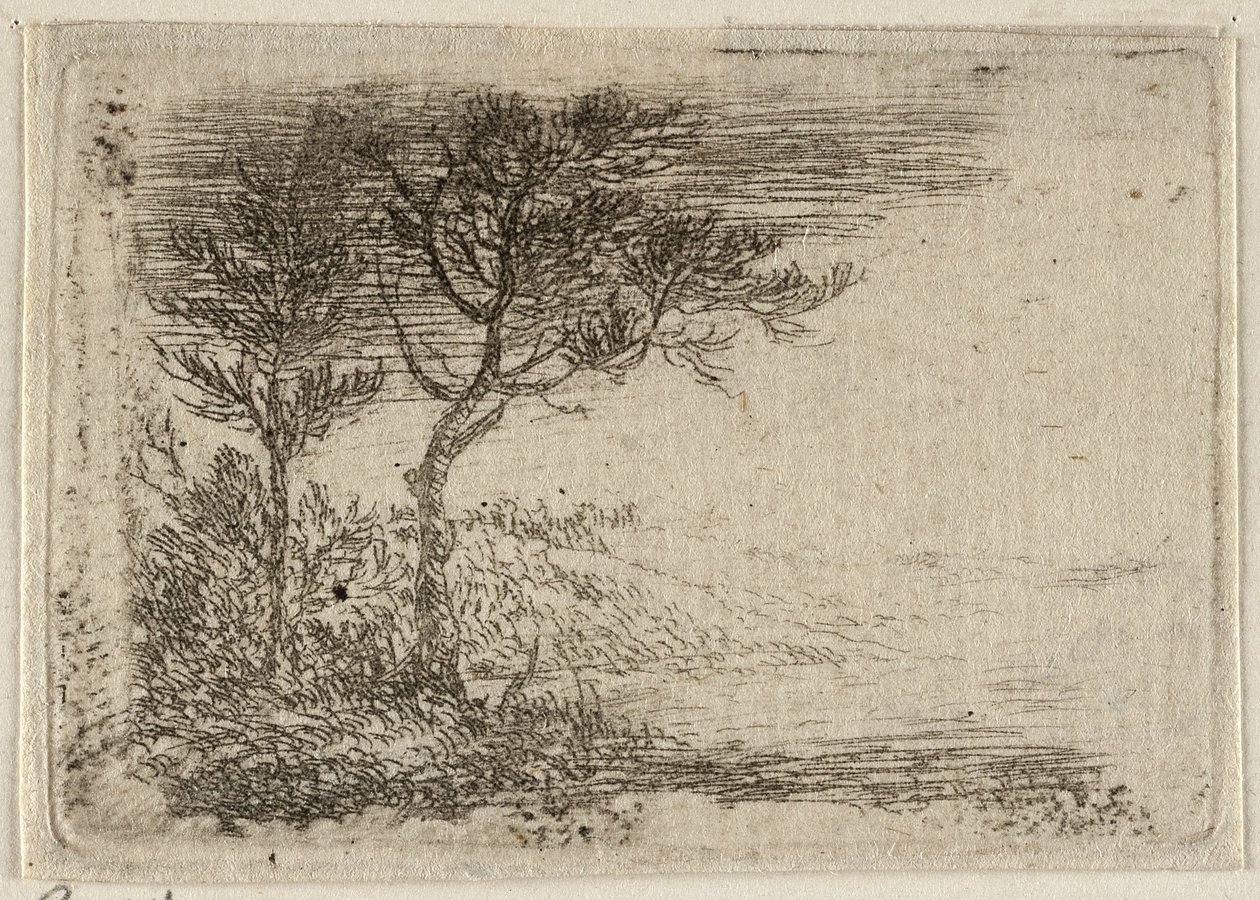 Landscape with Two Trees by Pieter van Laer