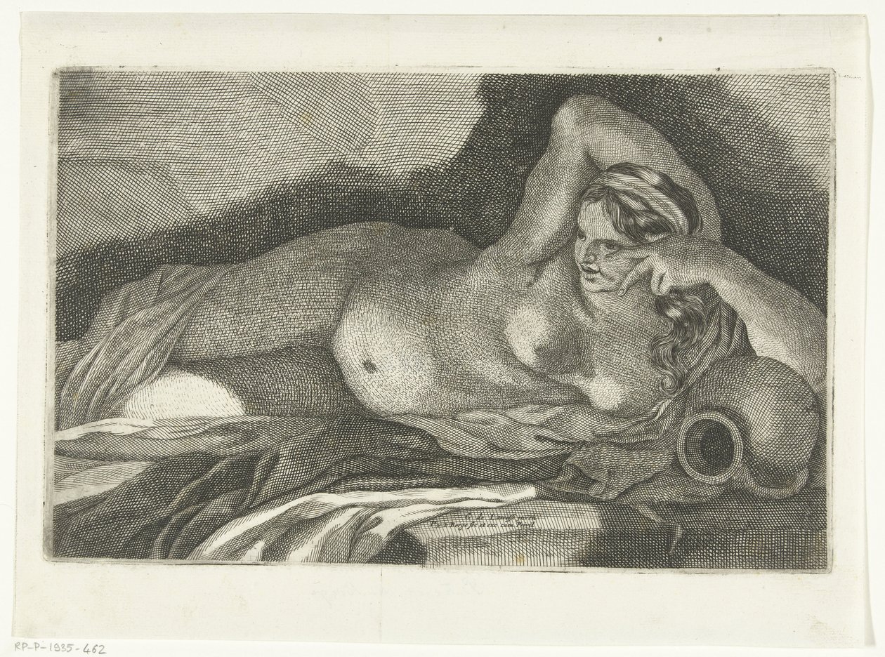 Reclining Female Nude by Pieter van den Berge