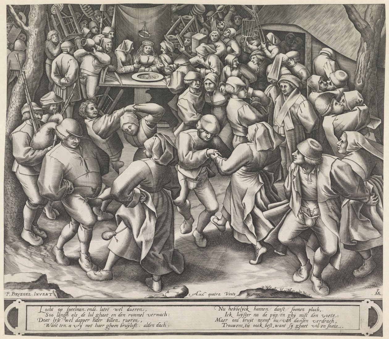 Dance at a Peasant Wedding by Pieter van der Heyden