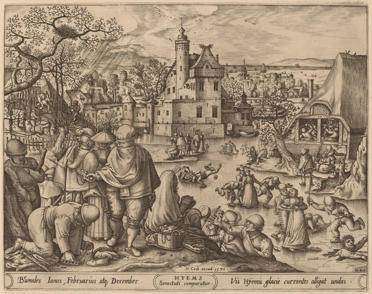 Winter by Pieter van der Heyden after Hans Bol