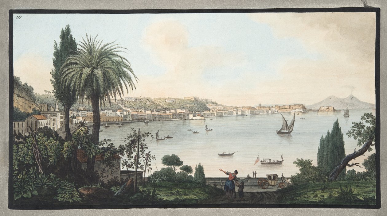 View of Naples taken from Pausilipo, Plate III, from 