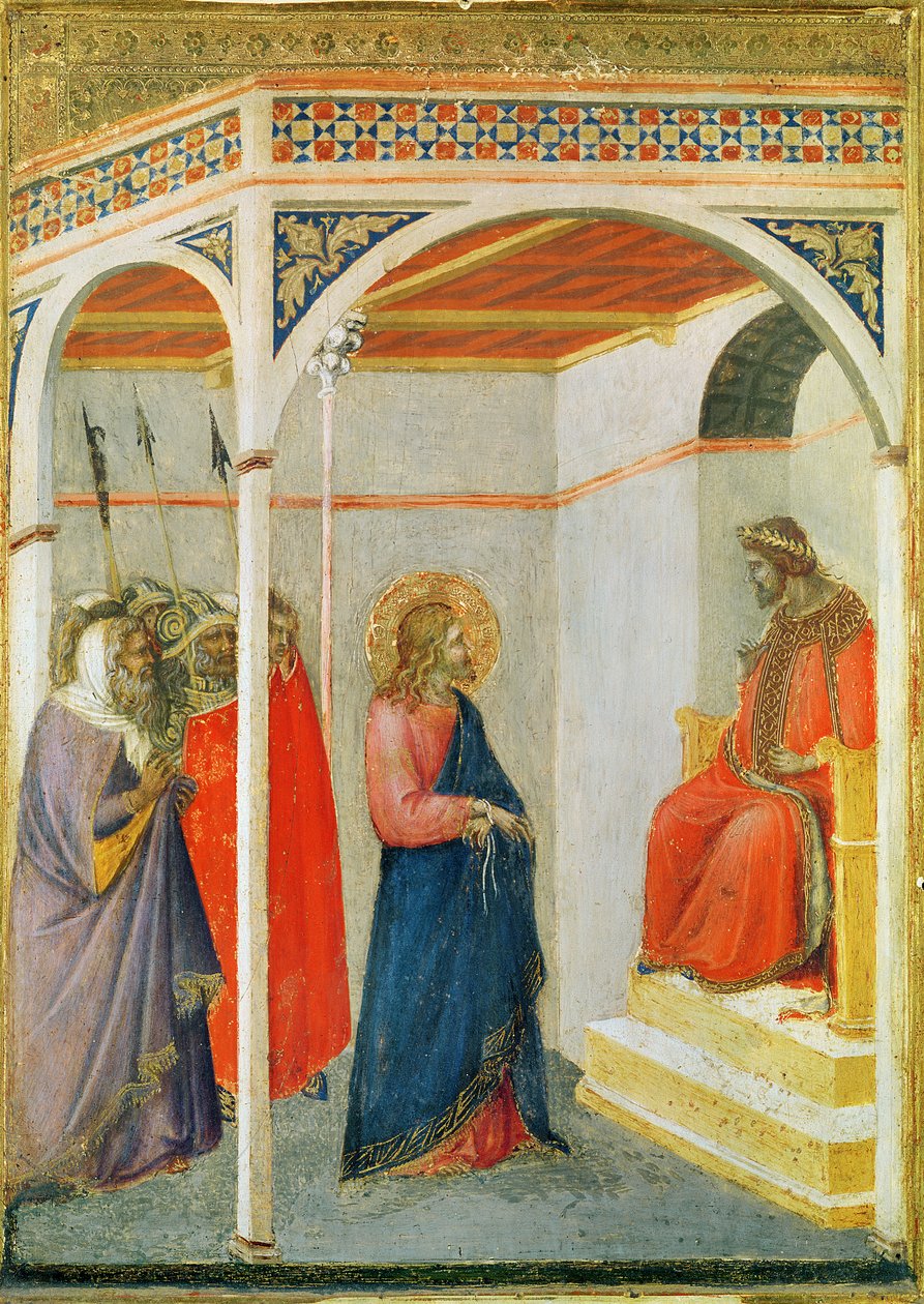 Christ Before Pontius Pilate by Pietro Lorenzetti