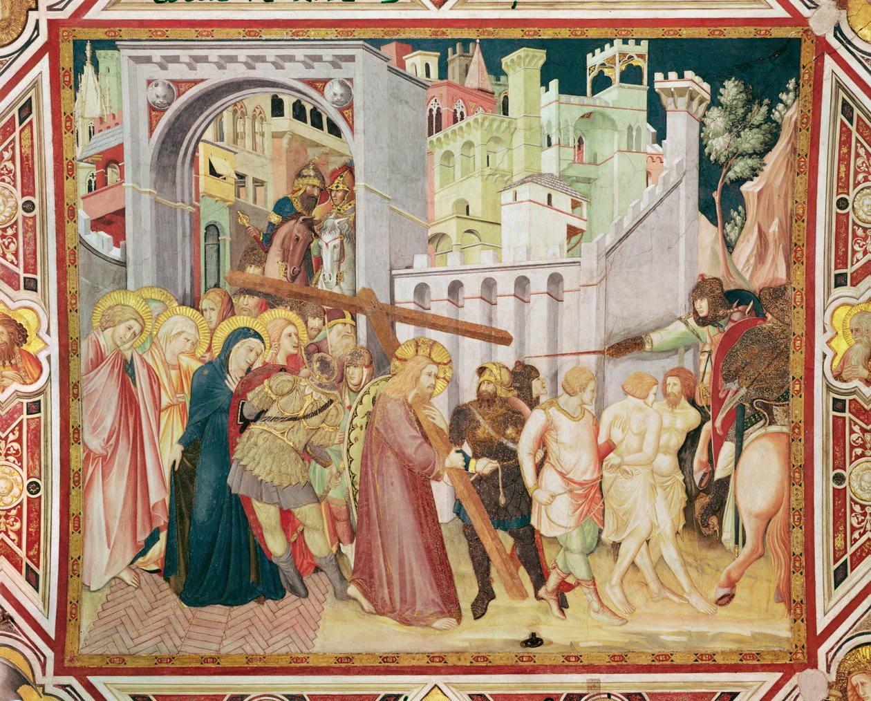 The Ascent to Calvary by Pietro Lorenzetti