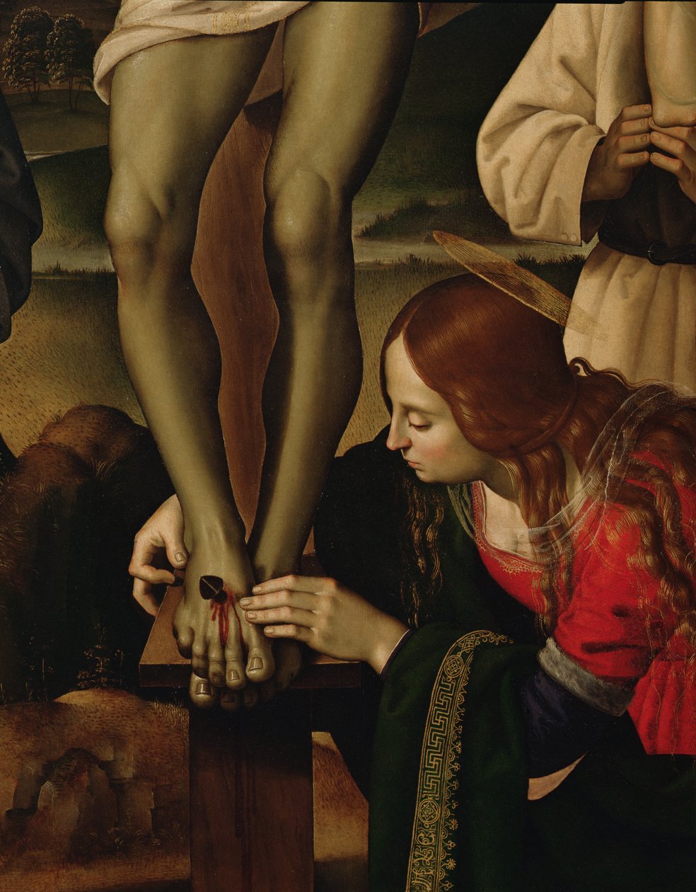 The Crucifixion with Saints (detail) by Pietro Perugino