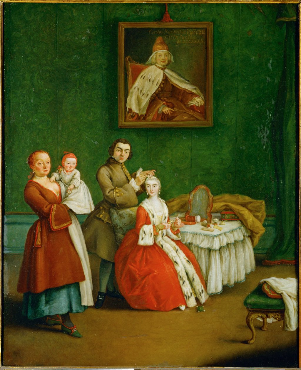The Hairdresser by Pietro (circle of) Longhi