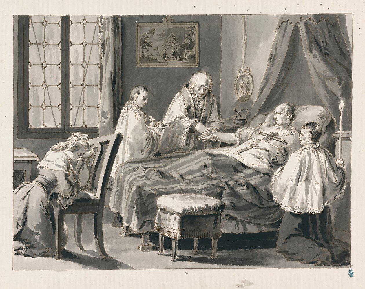 Extreme Unction from The Seven Sacraments by Pietro Antonio Novelli