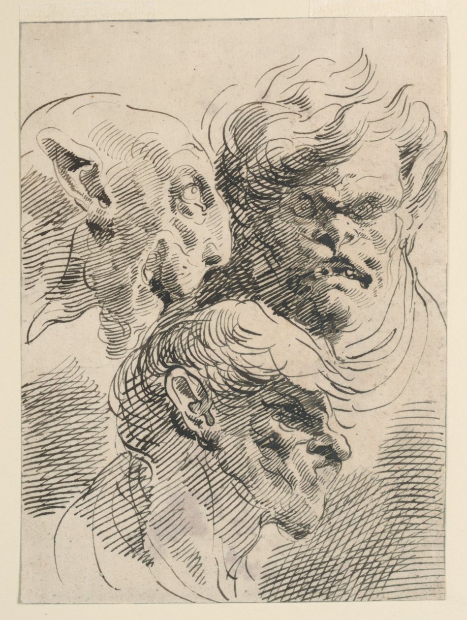 Grotesque Heads by Pietro Antonio Novelli