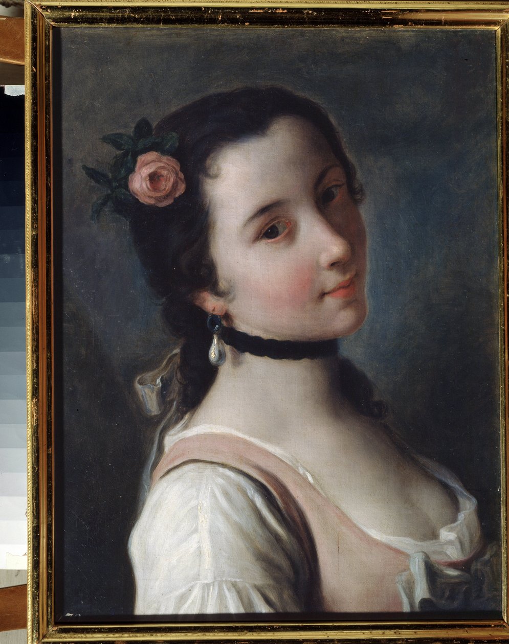 A Girl with a Rose by Pietro Antonio Rotari