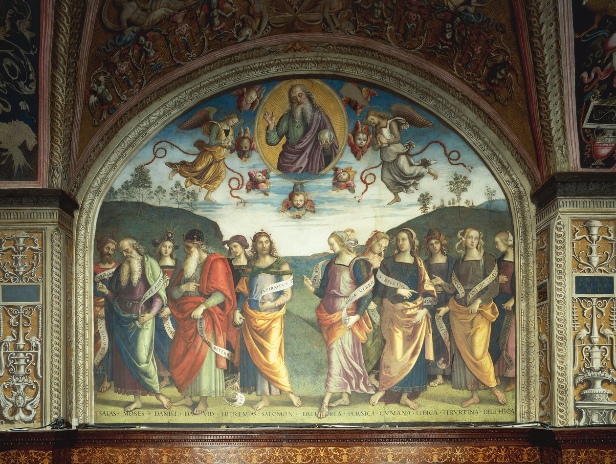 Holy Father with prophets and sibyls by Pietro Perugino