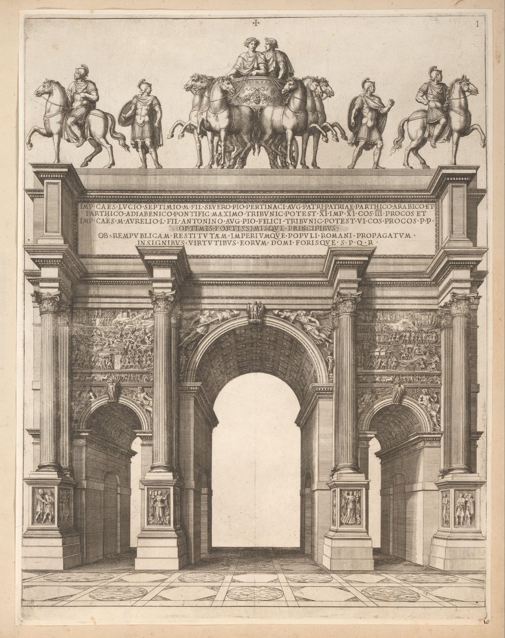 Arch of Septimius Severus in Rome by Pietro Sante Bartoli