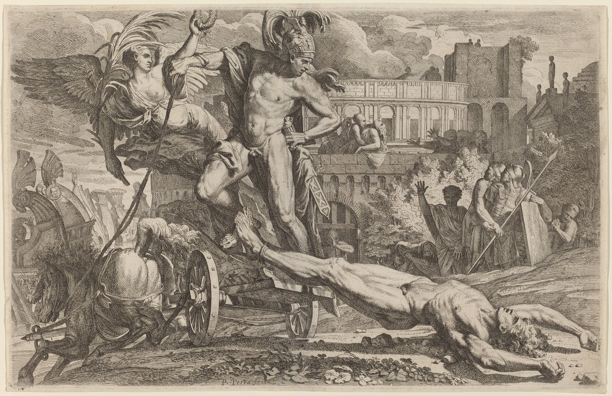Achilles Dragging the Body of Hector by Pietro Testa