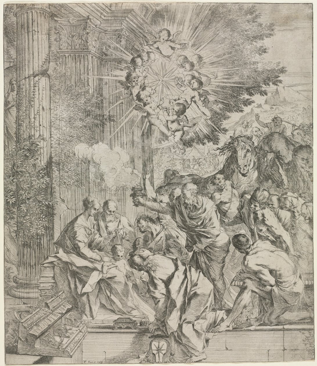 Adoration of the Magi, 1636-1638 by Pietro Testa