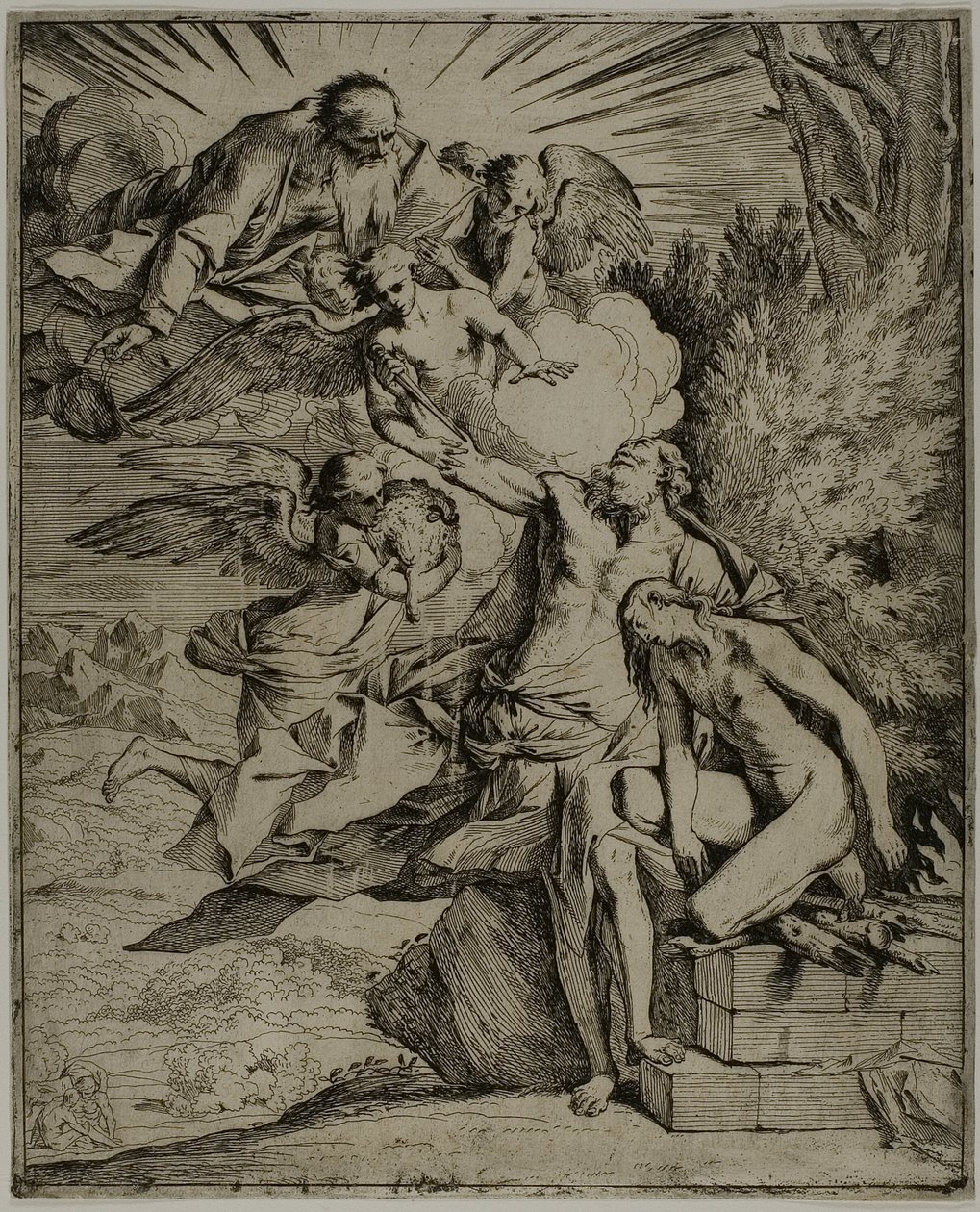 The Sacrifice of Isaac by Pietro Testa