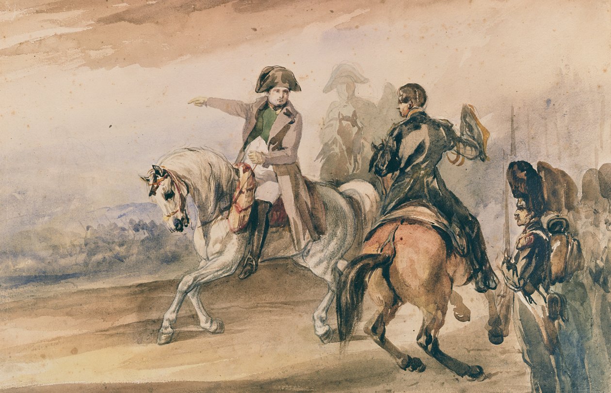 Napoleon Reviewing His Troops, 1834 by Piotr Michalowski