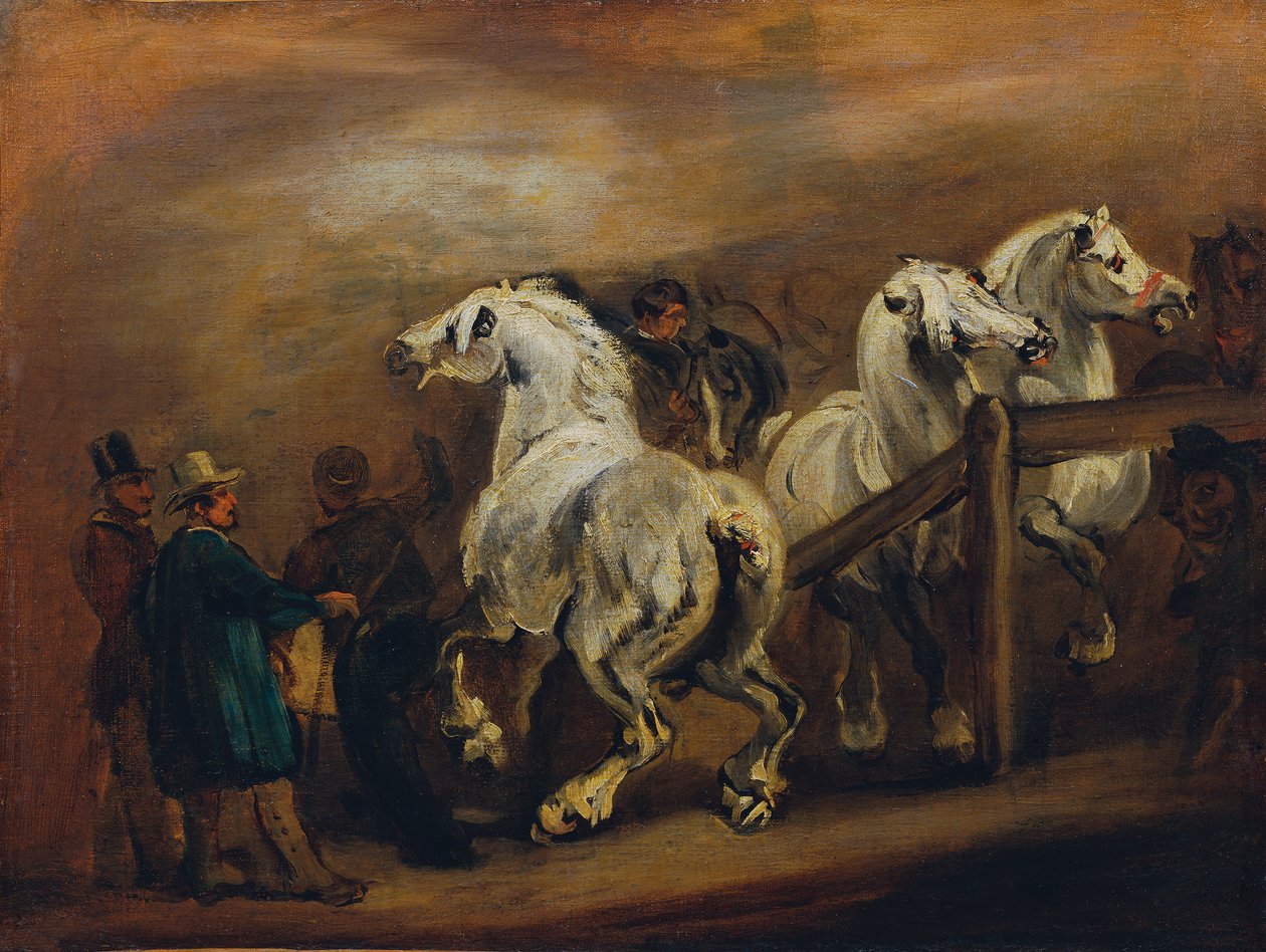 Horse Market by Piotr von Michalowski