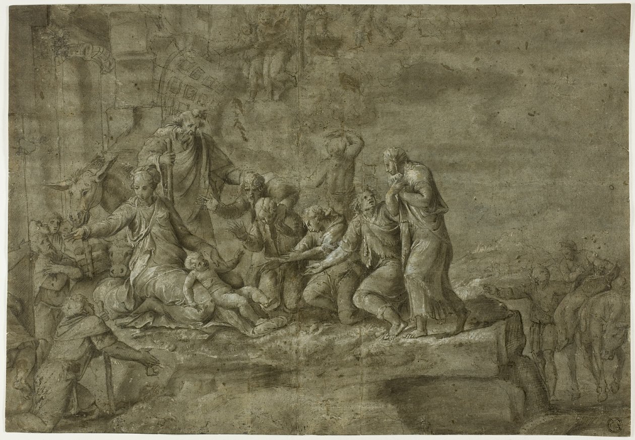 Adoration of the Shepherds by Polidoro da Caravaggio