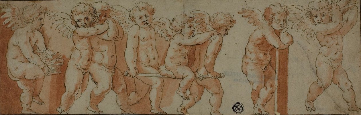 Frieze with Eight Putti by Polidoro da Caravaggio