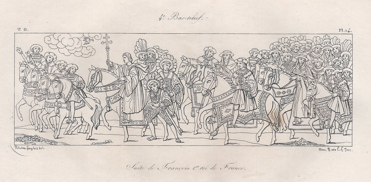 4th Bas-Relief - Suite of François I, King of France by Polyclès Langlois et Espérance Langlois