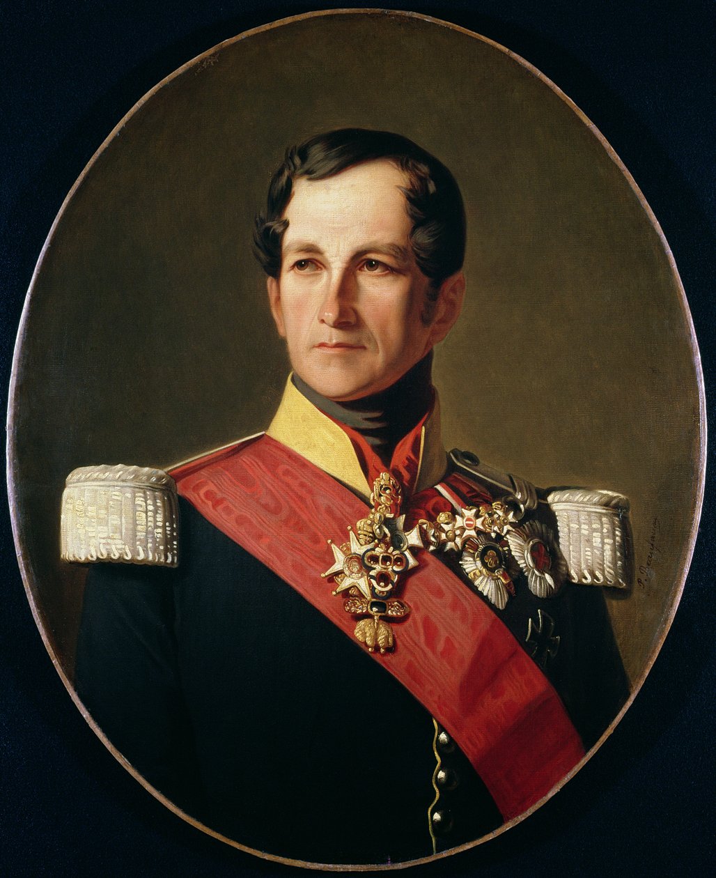 Portrait of Leopold I of Saxe-Cobourg-Gotha in the Uniform of a Cuirassier by Polydore Beaufaux
