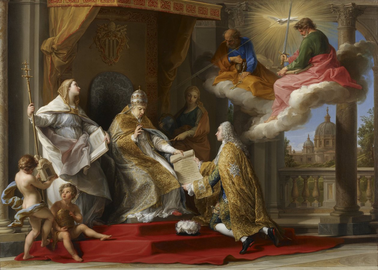 Pope Benedict XIV Presenting the Encyclical by Pompeo Batoni